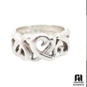 Tiffany & Co. Paloma Picasso Loving Heart Band Ring w COA
